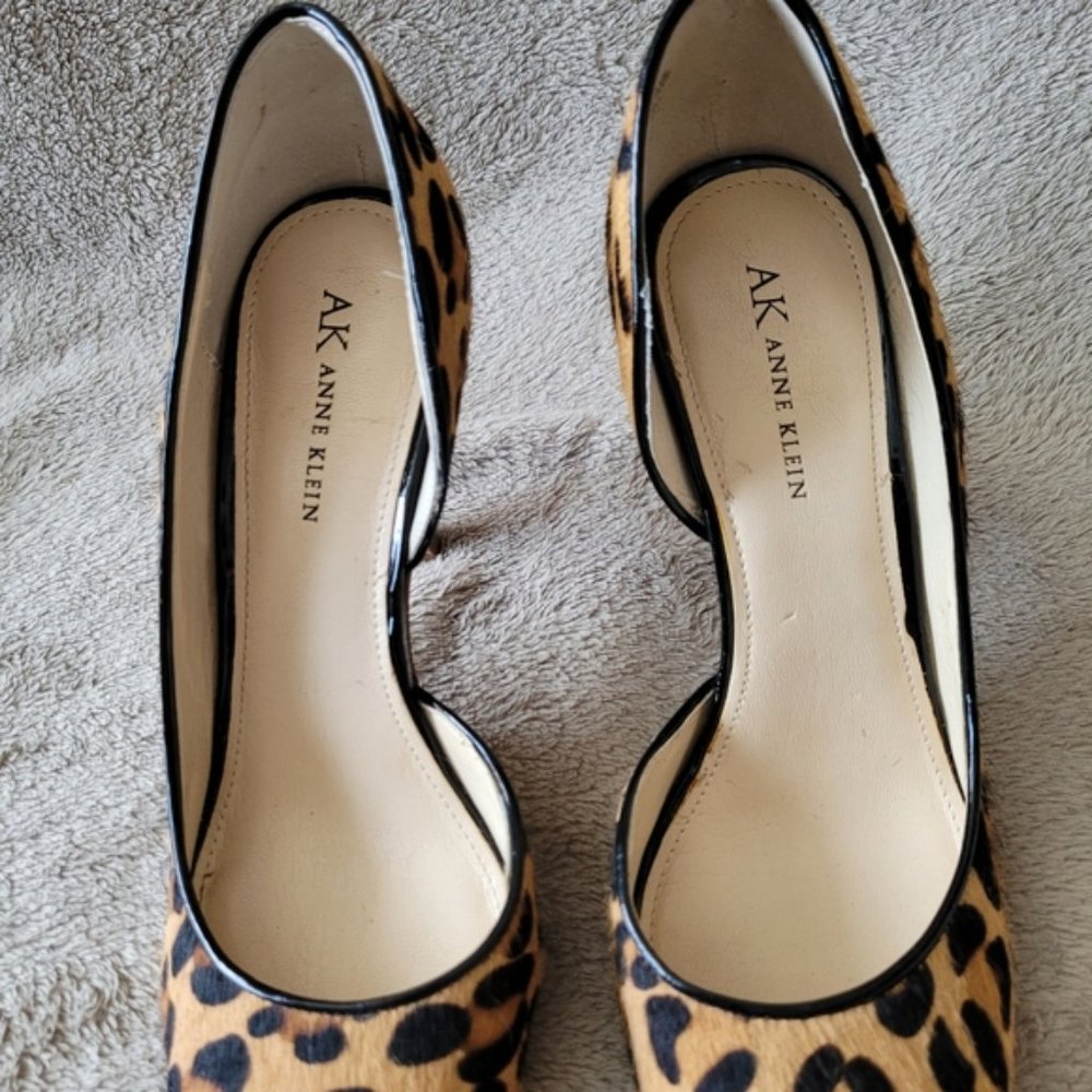 Anne Klein Zya leopard print d'orsay heels size 8.5 - Picture 7 of 10